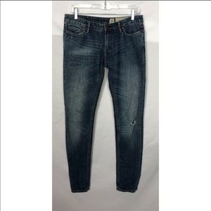 All saints distressed medium wash size 28 jeans
